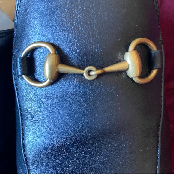 SOLD Gucci Women’s Princetown Leather Slipper Flats Loafers Slides Mules 37.5 - Picture 6 of 10